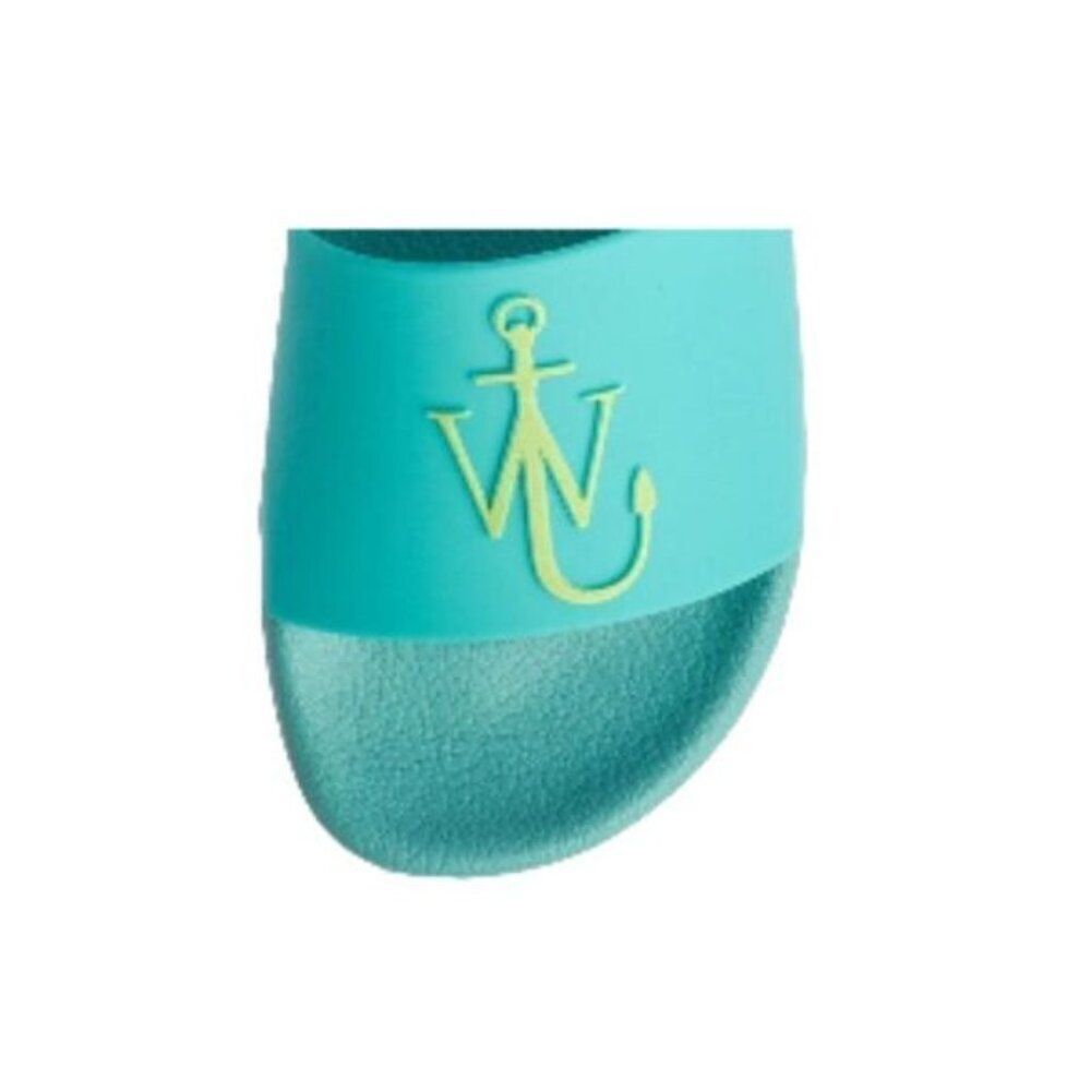 JW Anderson Men's Logo Pool Slide Sandals Luxury Brand Blue 42 (US 9) NWT